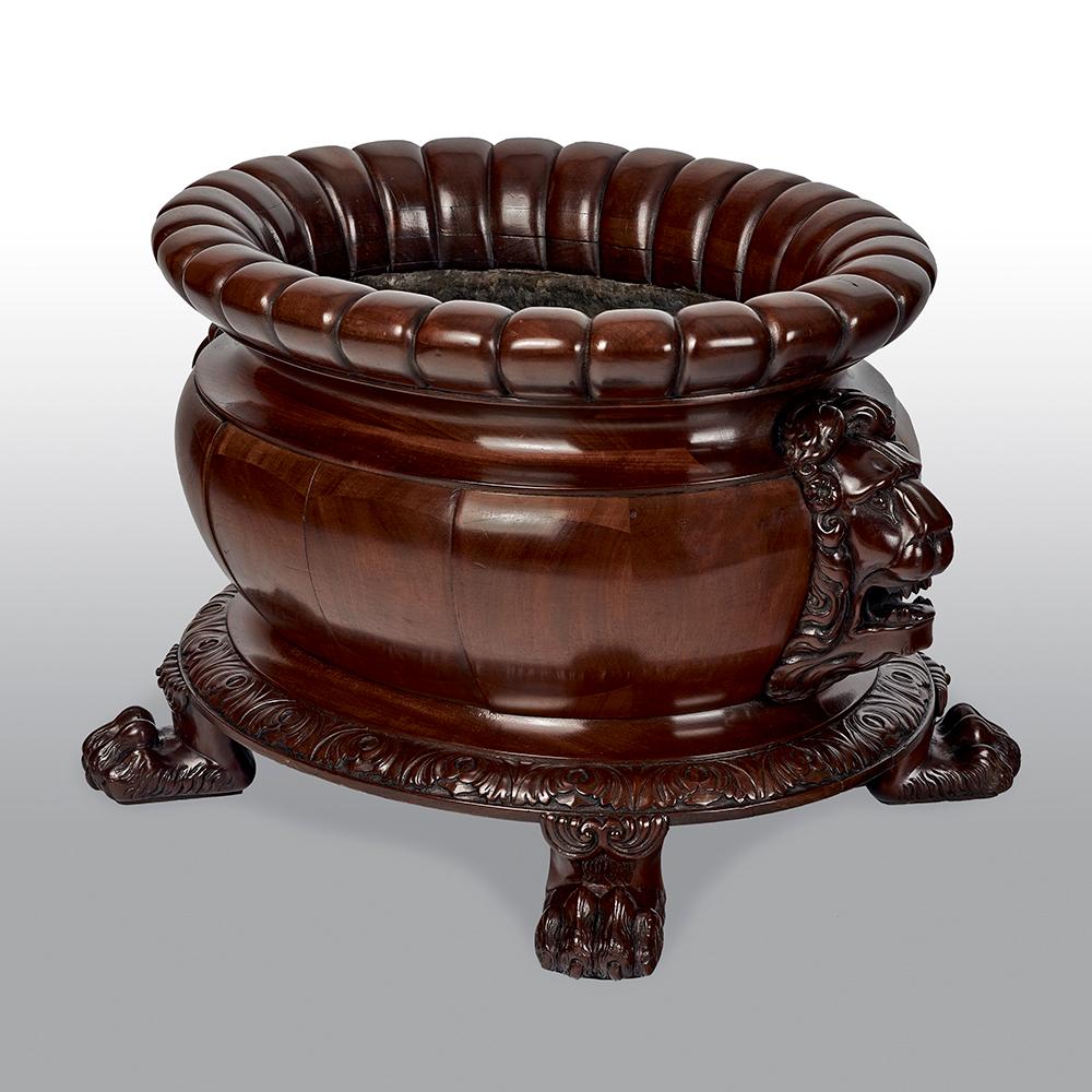 Regency Mahogany Oval Wine Cooler Attributed To Gillows In Good Condition In Uckfield, Sussex