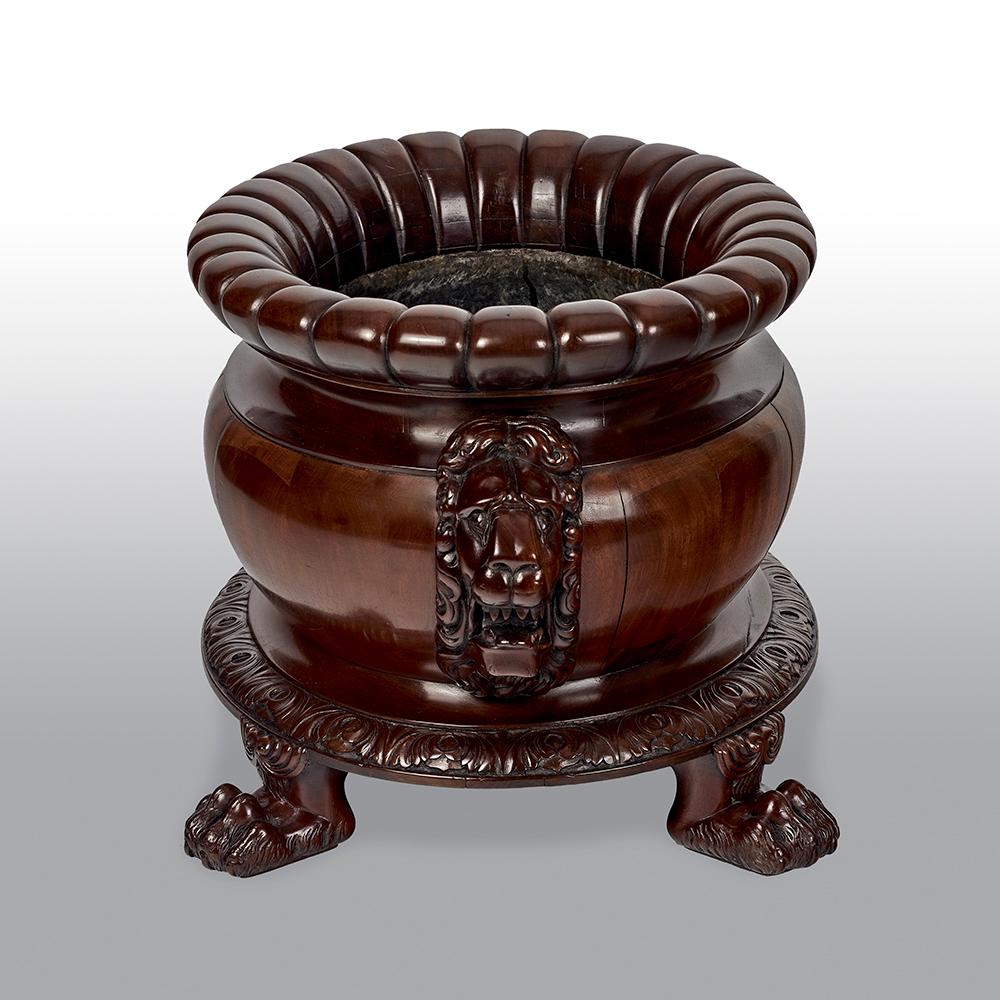 19th Century Regency Mahogany Oval Wine Cooler Attributed To Gillows For Sale