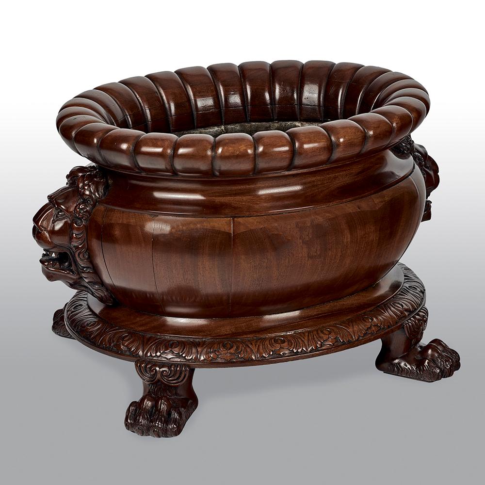 Regency Mahogany Oval Wine Cooler Attributed To Gillows 1