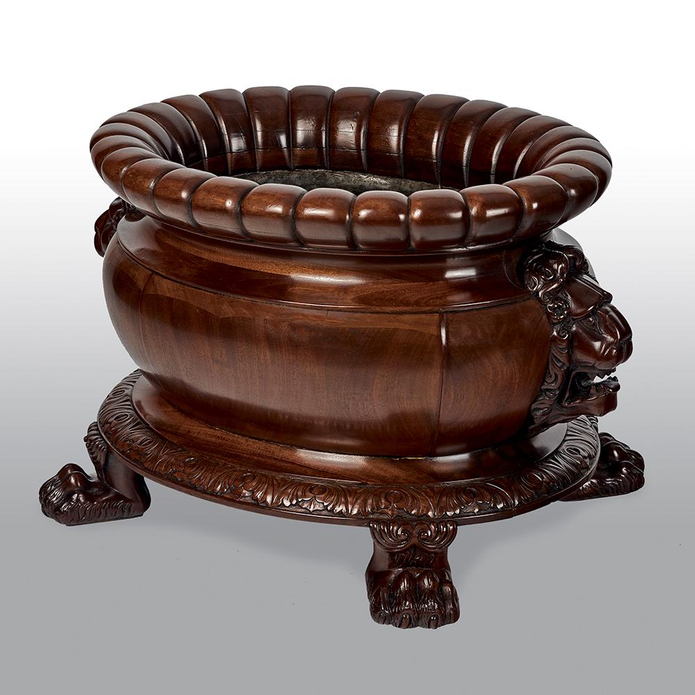 Regency Mahogany Oval Wine Cooler Attributed To Gillows 2