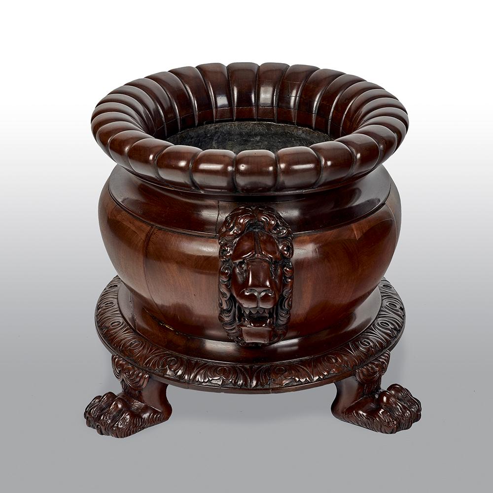 Regency Mahogany Oval Wine Cooler Attributed To Gillows 3