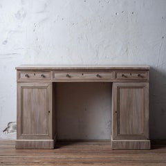 Schreibtisch im Regency-Stil aus Mahagoni mit Säulenfuß, 1820er Jahre