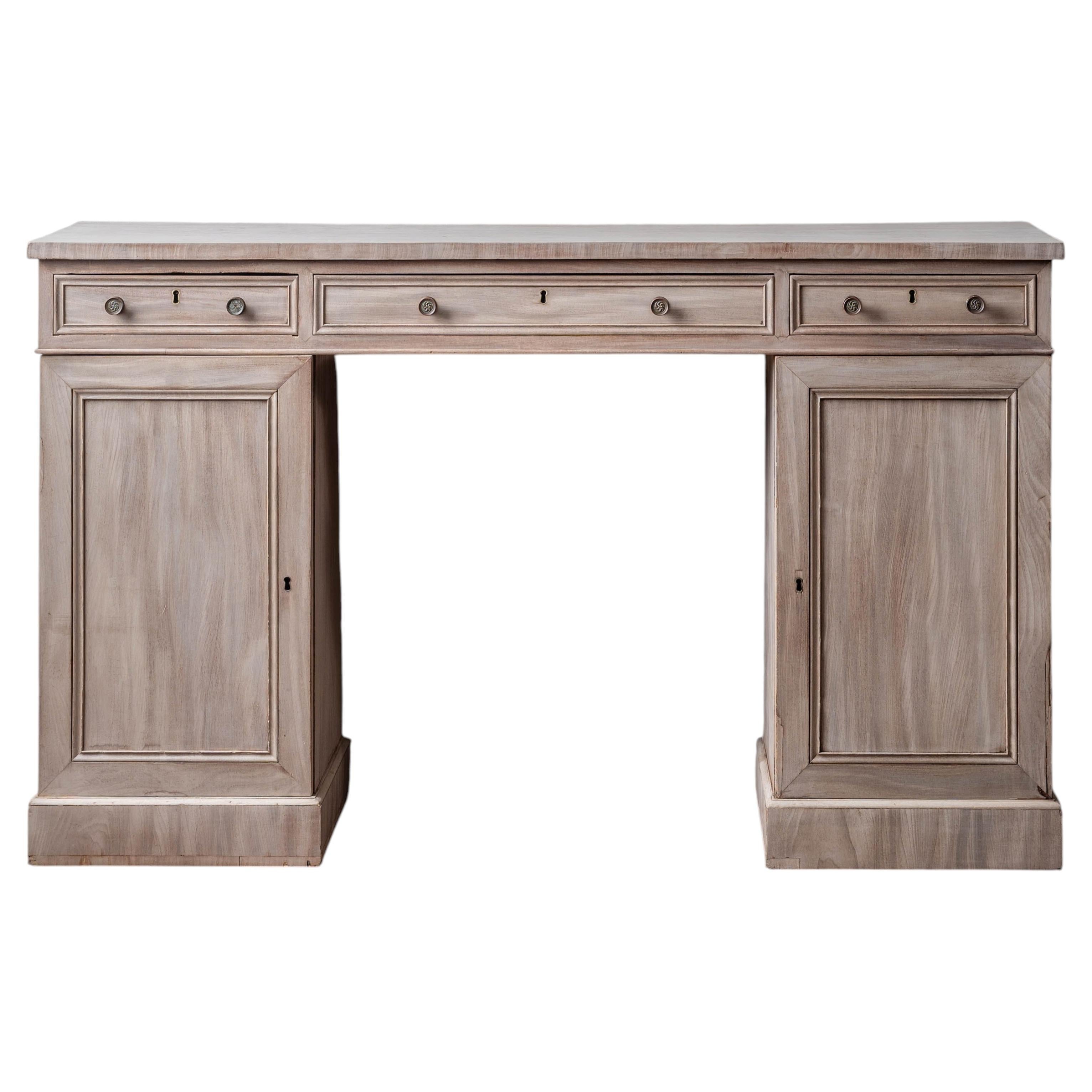 Escritorio de pedestal de caoba de estilo Regency, década de 1820 en venta