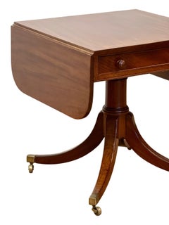 Regency Mahogany Pedestal Pembroke Table, Early 19th Century