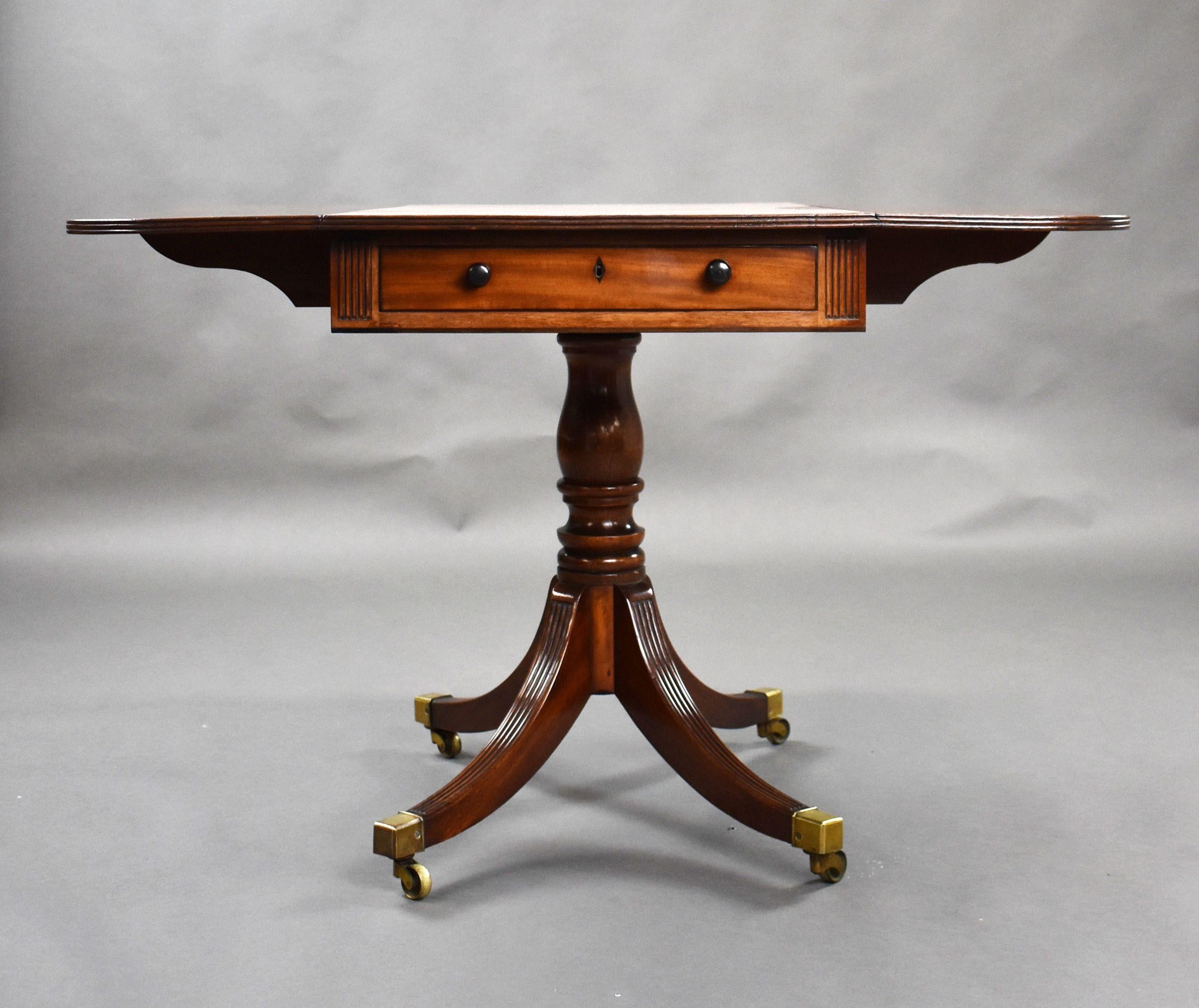 Regency Mahogany Pembroke Table For Sale 2