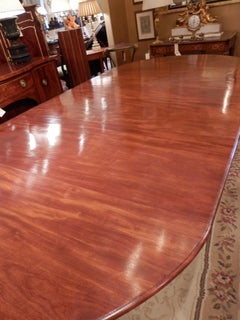 Regency Mahogany Period Triple Pedestal Large Dining Table