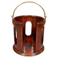 Antique Regency Mahogany Plate Bucket