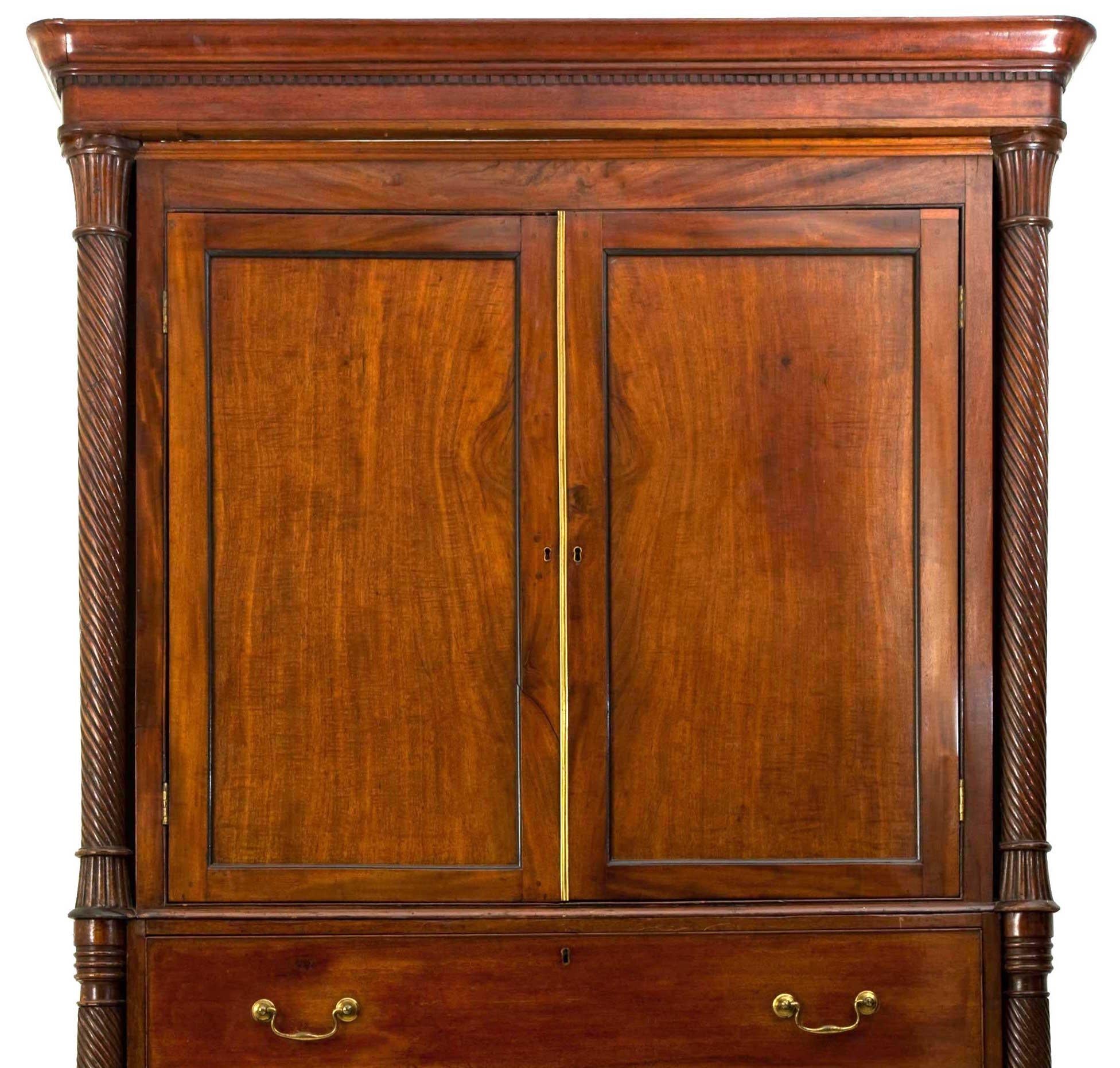 Woodwork Press Cupboard, Mahogany regency circa 1810