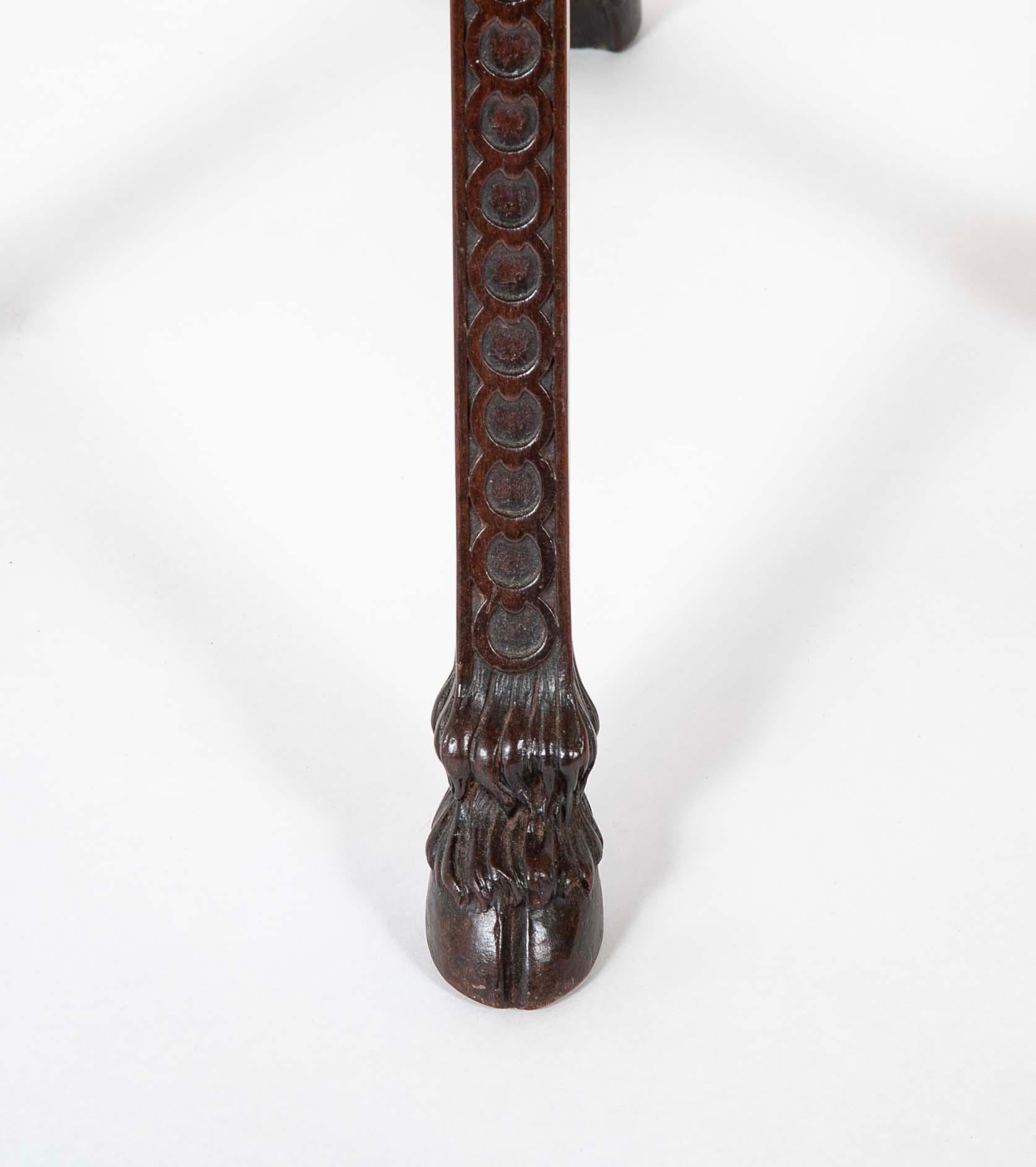 Regency Mahogany Rams Head Plant Stand With Hoof Feet 2