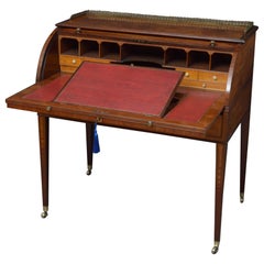 Regency Mahogany Roll Top Bureau