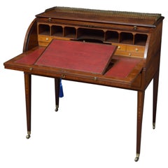 Regency Mahogany Roll Top Bureau