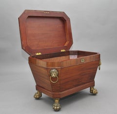 Regency Mahogany Sarcophagus Wine Cooler