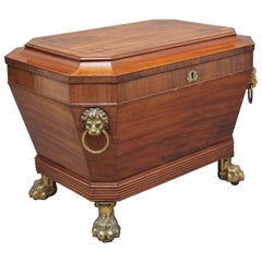 Used Regency Mahogany Sarcophagus Wine Cooler