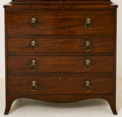 Bureau secrétaire bibliothèque en acajou de style Régence 1800