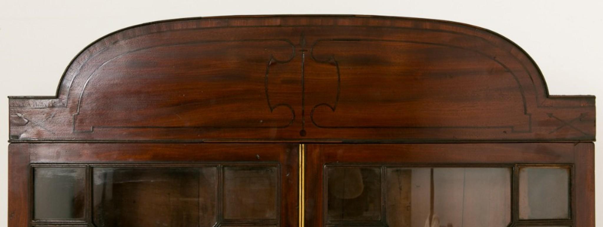 Regency Mahogany Secretaire Bookcase Desk Cabinet, 1800 In Good Condition For Sale In Potters Bar, GB
