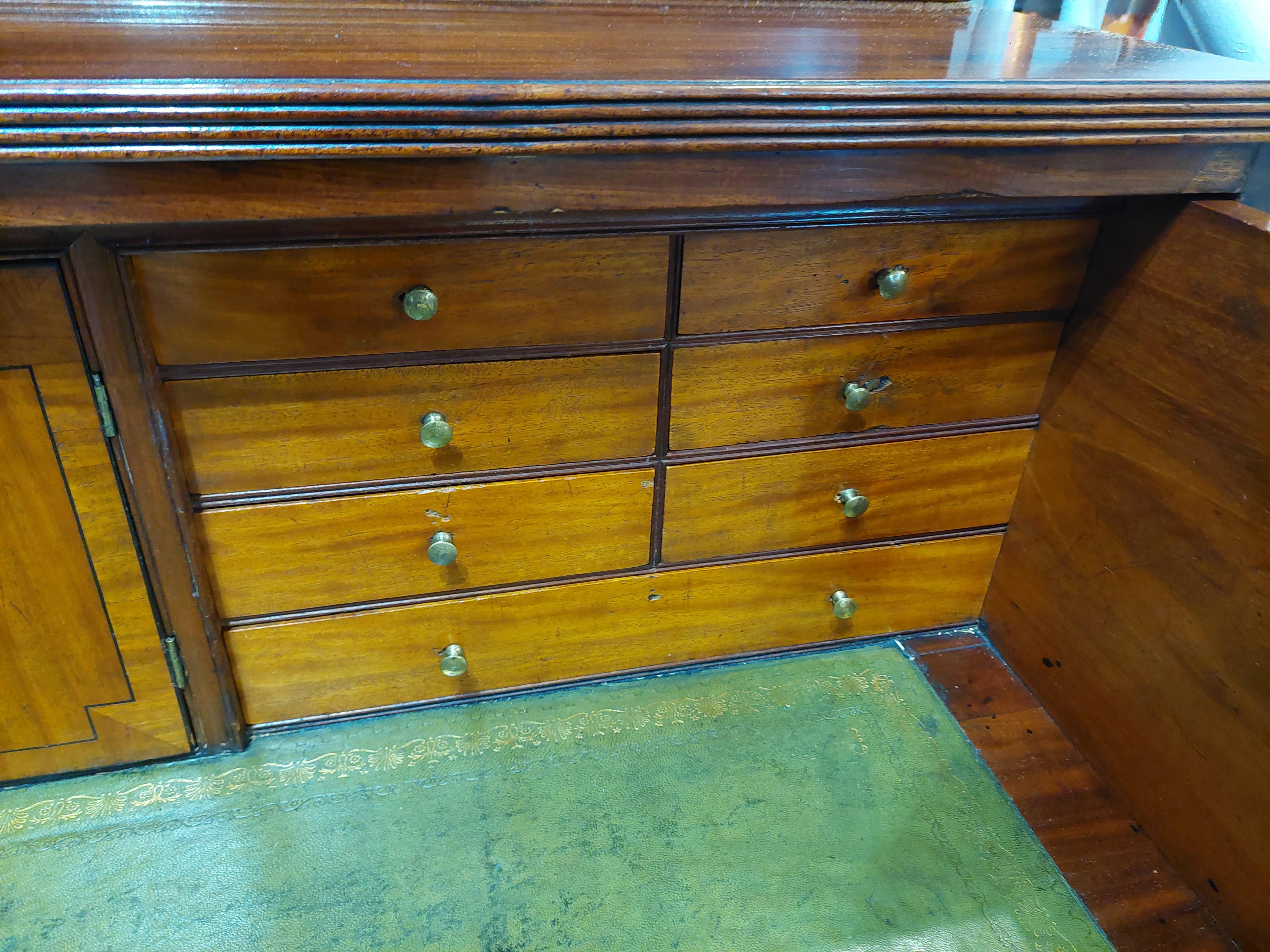 Regency Mahogany Secretaire Bookcase In Good Condition For Sale In Altrincham, GB