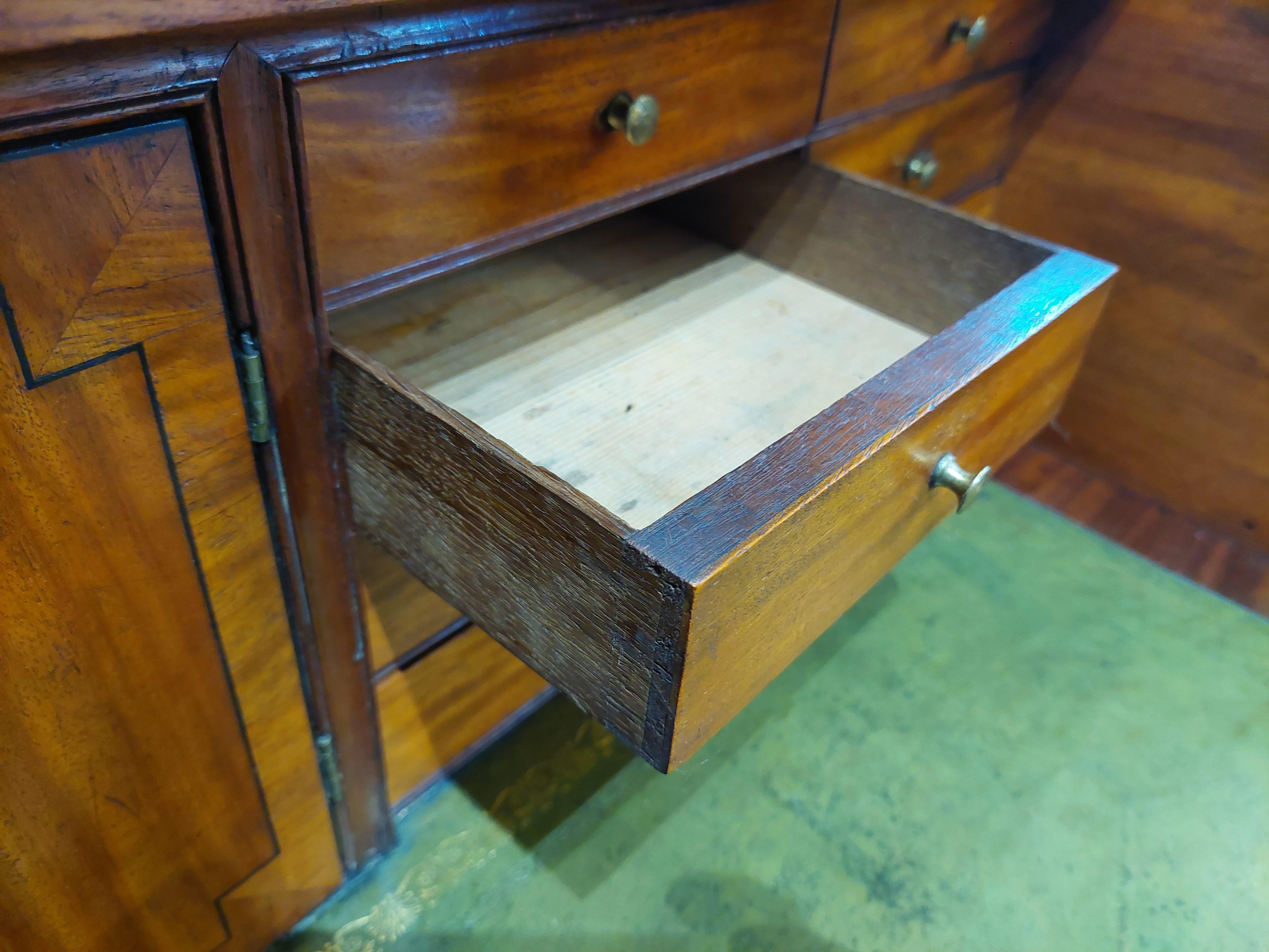 Early 19th Century Regency Mahogany Secretaire Bookcase For Sale