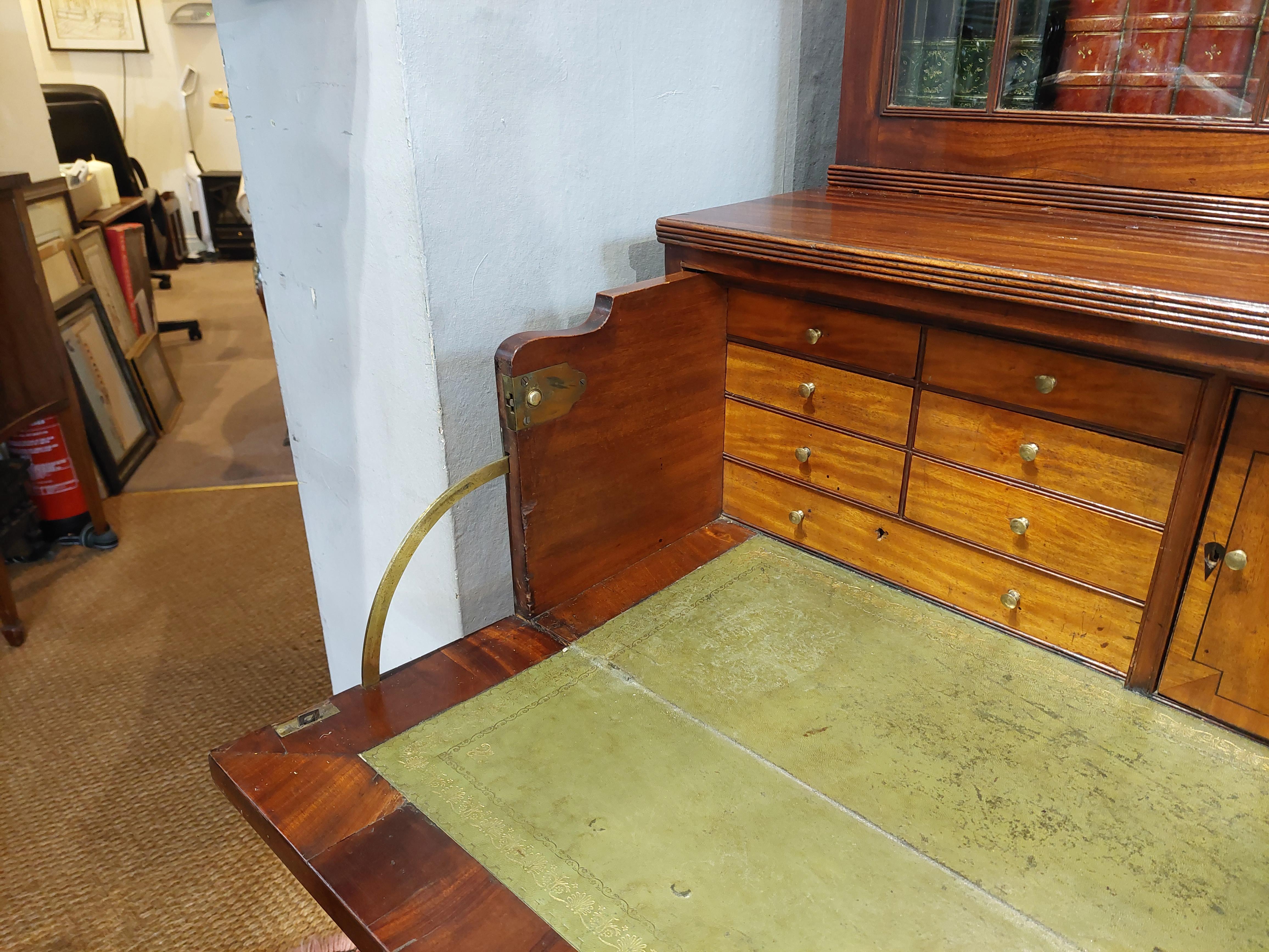 Libreria Secretaire Regency in mogano in vendita 1