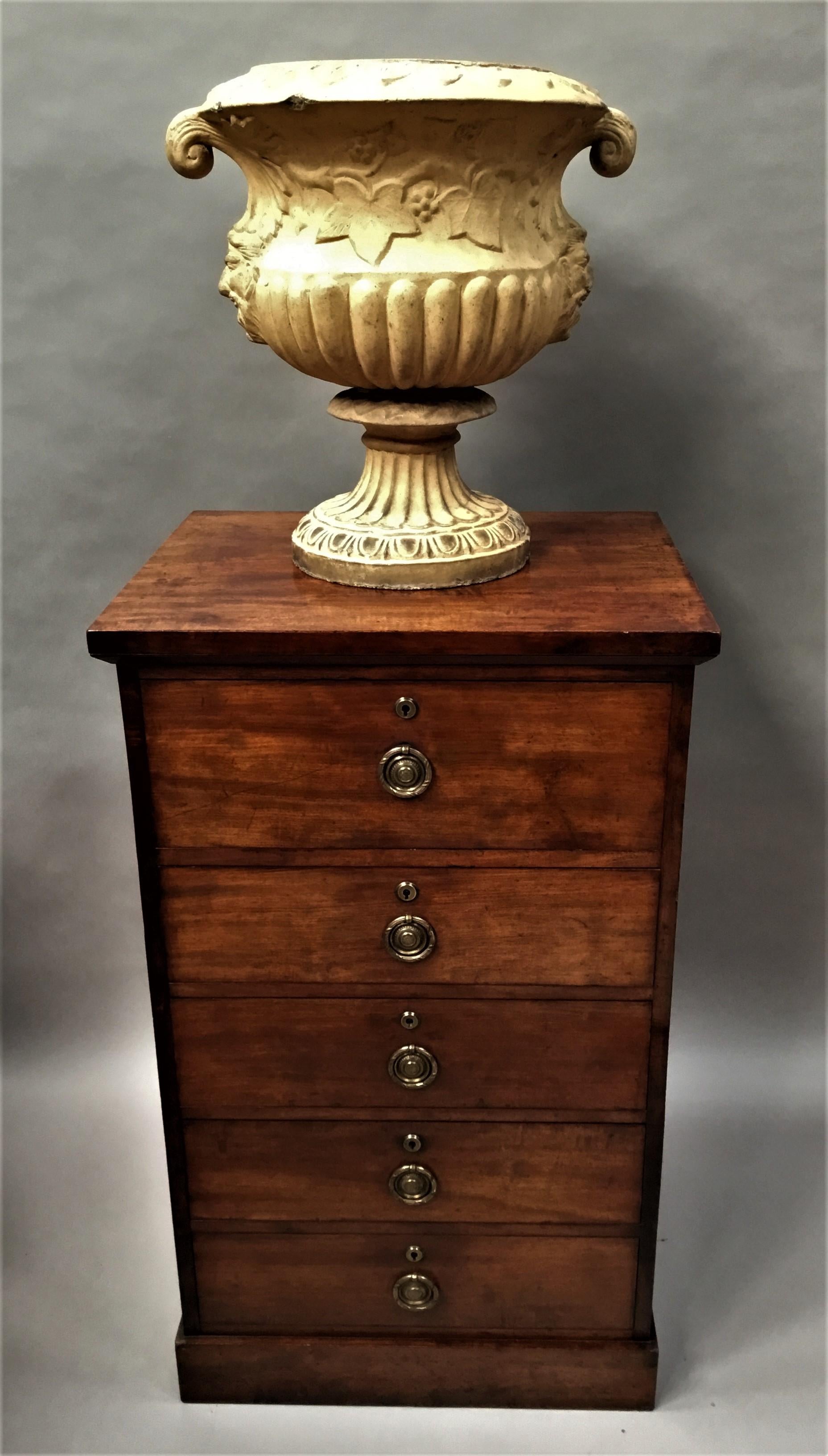 19th Century Regency Mahogany Secretaire Chest of Drawers Cabinet For Sale