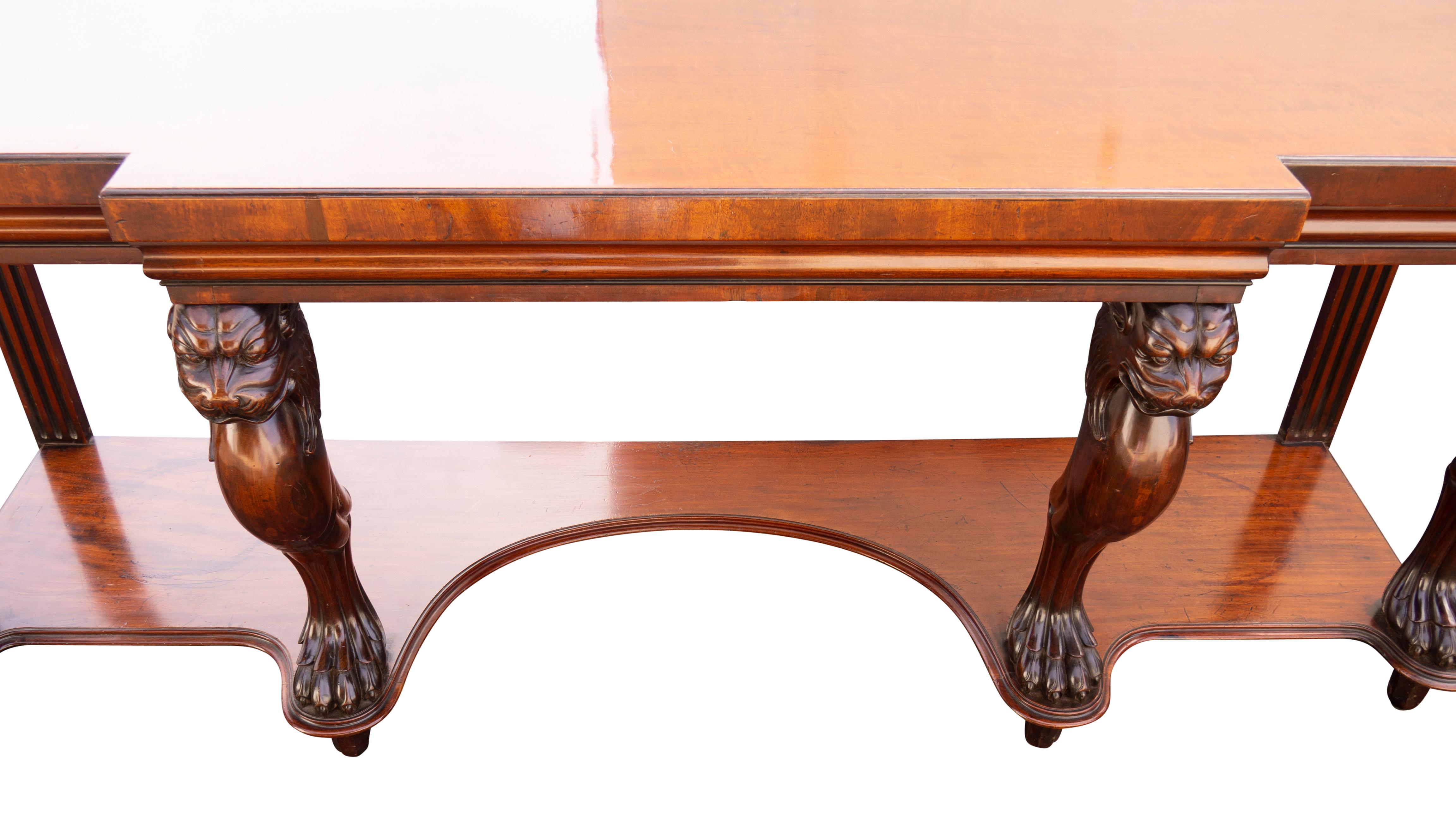 Regency Mahogany Serving Table For Sale 8