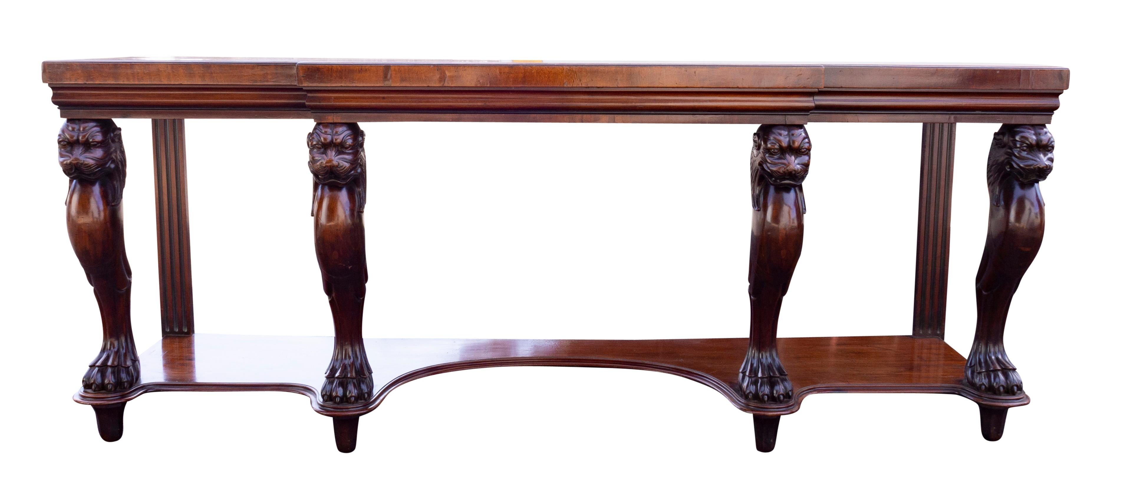 English Regency Mahogany Serving Table For Sale