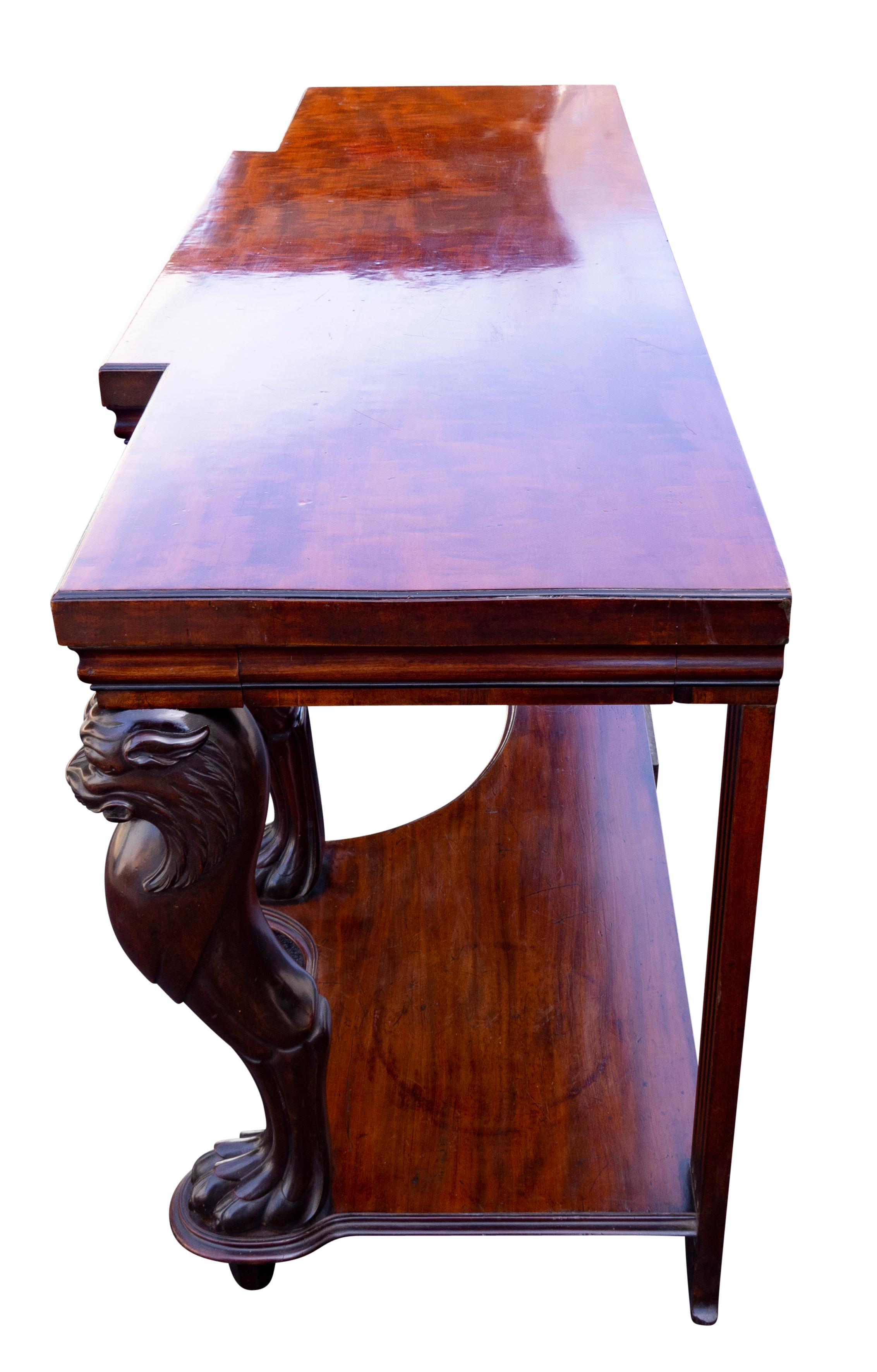 Regency Mahogany Serving Table In Good Condition For Sale In Essex, MA