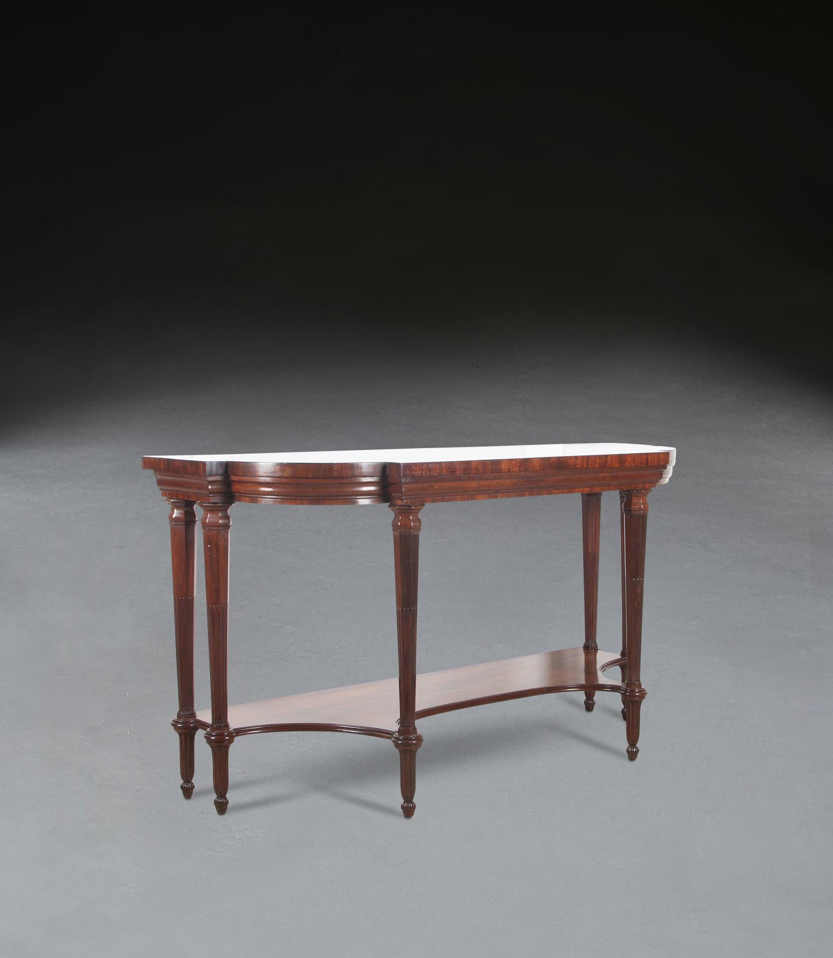 Carved Regency Mahogany Serving Table For Sale