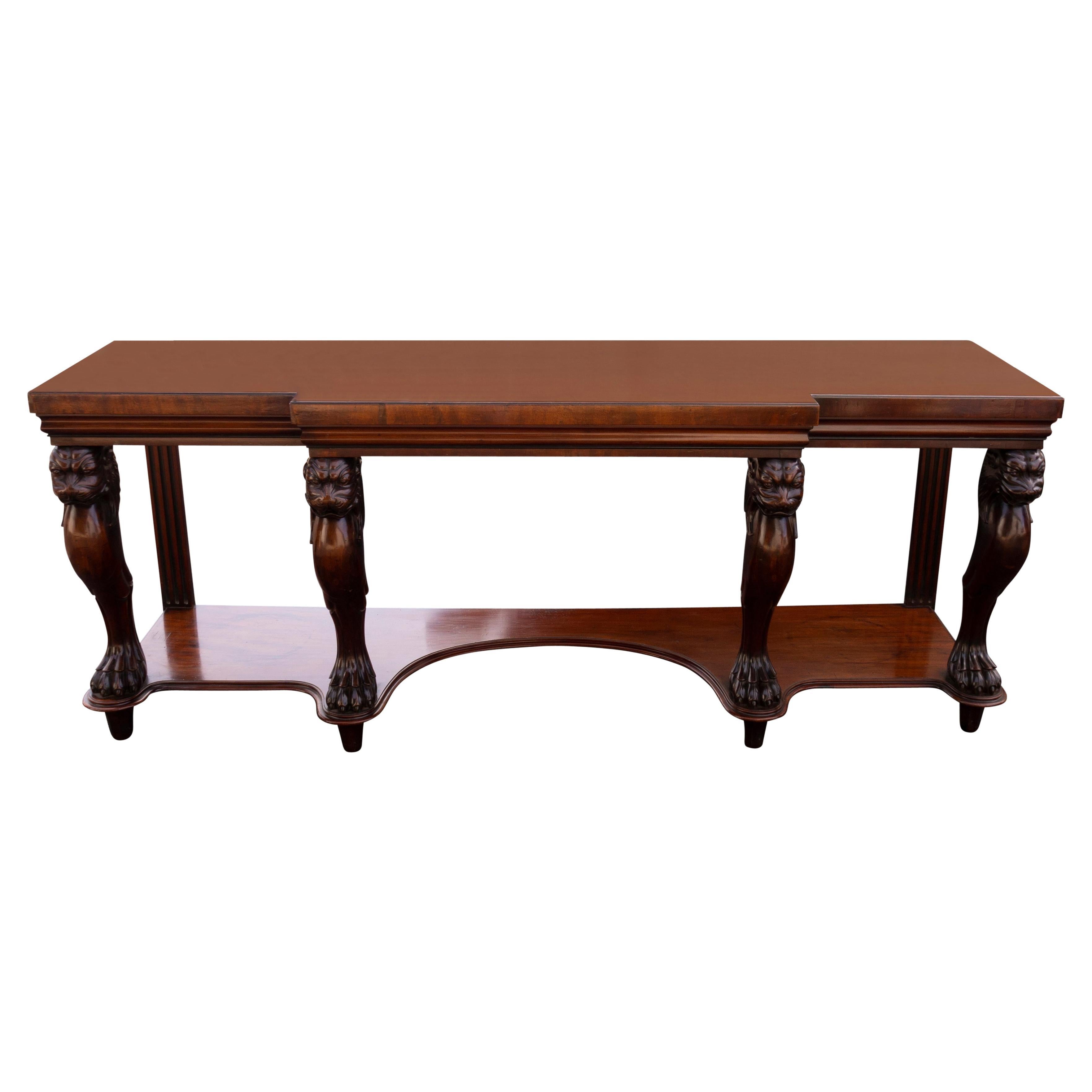 Regency Mahogany Serving Table For Sale