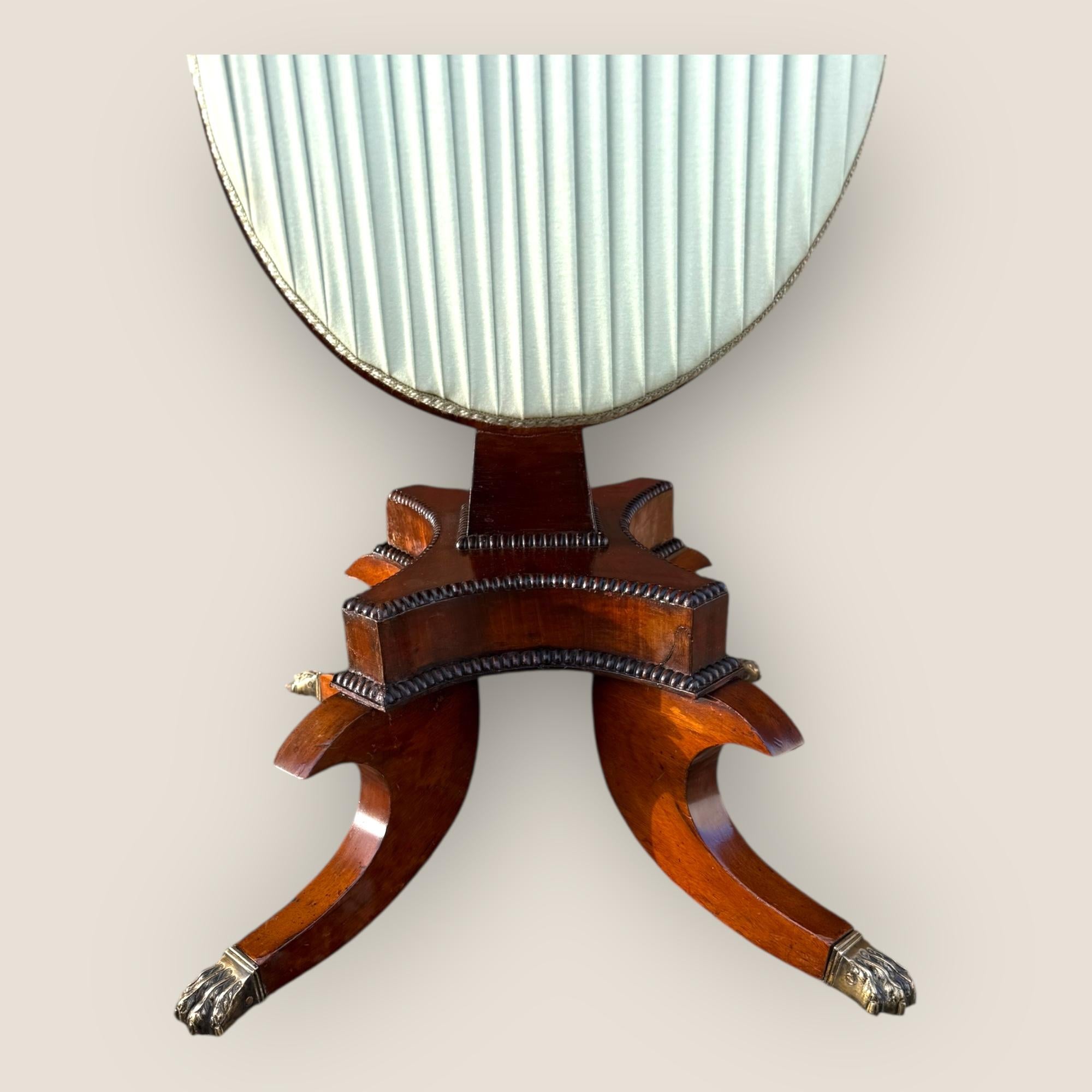 Regency Mahogany Sewing Table For Sale 6