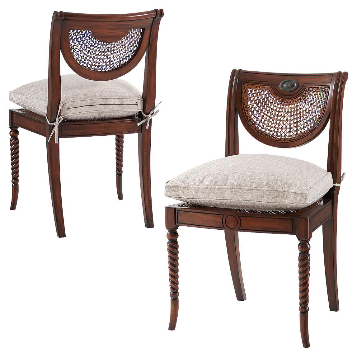 Regency Mahogany Side Chair For Sale