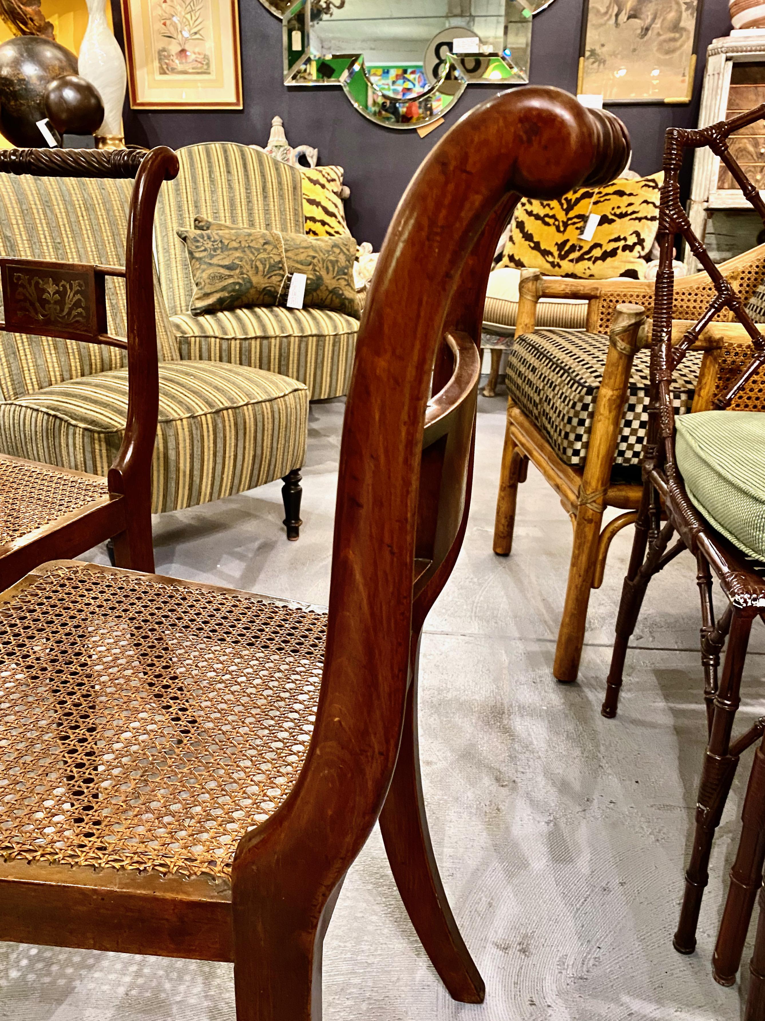 Chaises de salle à manger Regency, lot de 6 Bon état - En vente à Pasadena, CA