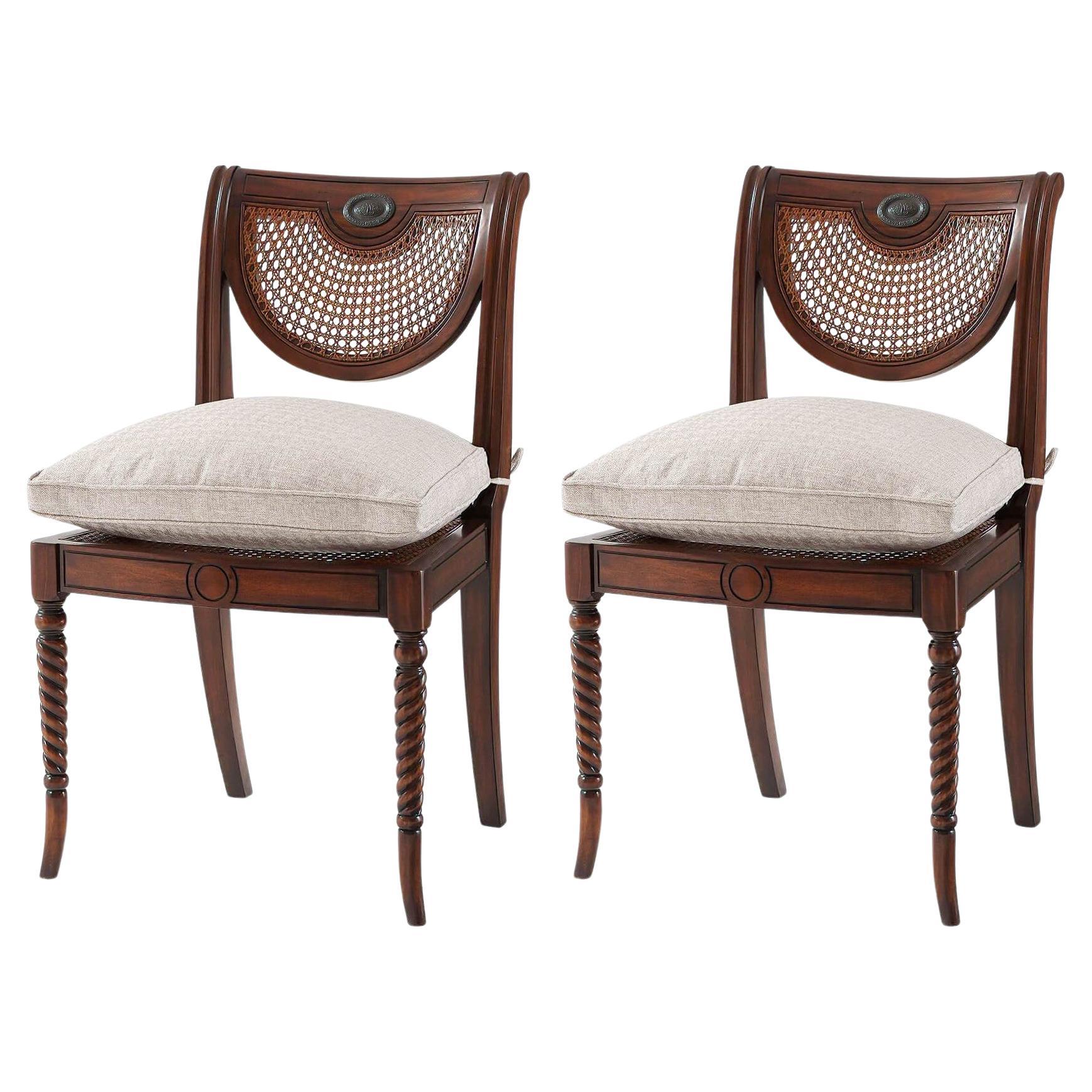 Regency Mahogany Side Chairs (Sets of 2)