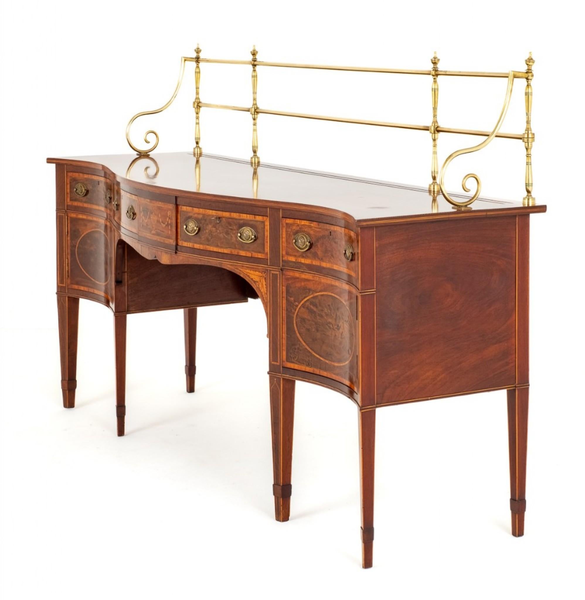 Late 20th Century Regency Mahogany Sideboard Inlaid Server For Sale