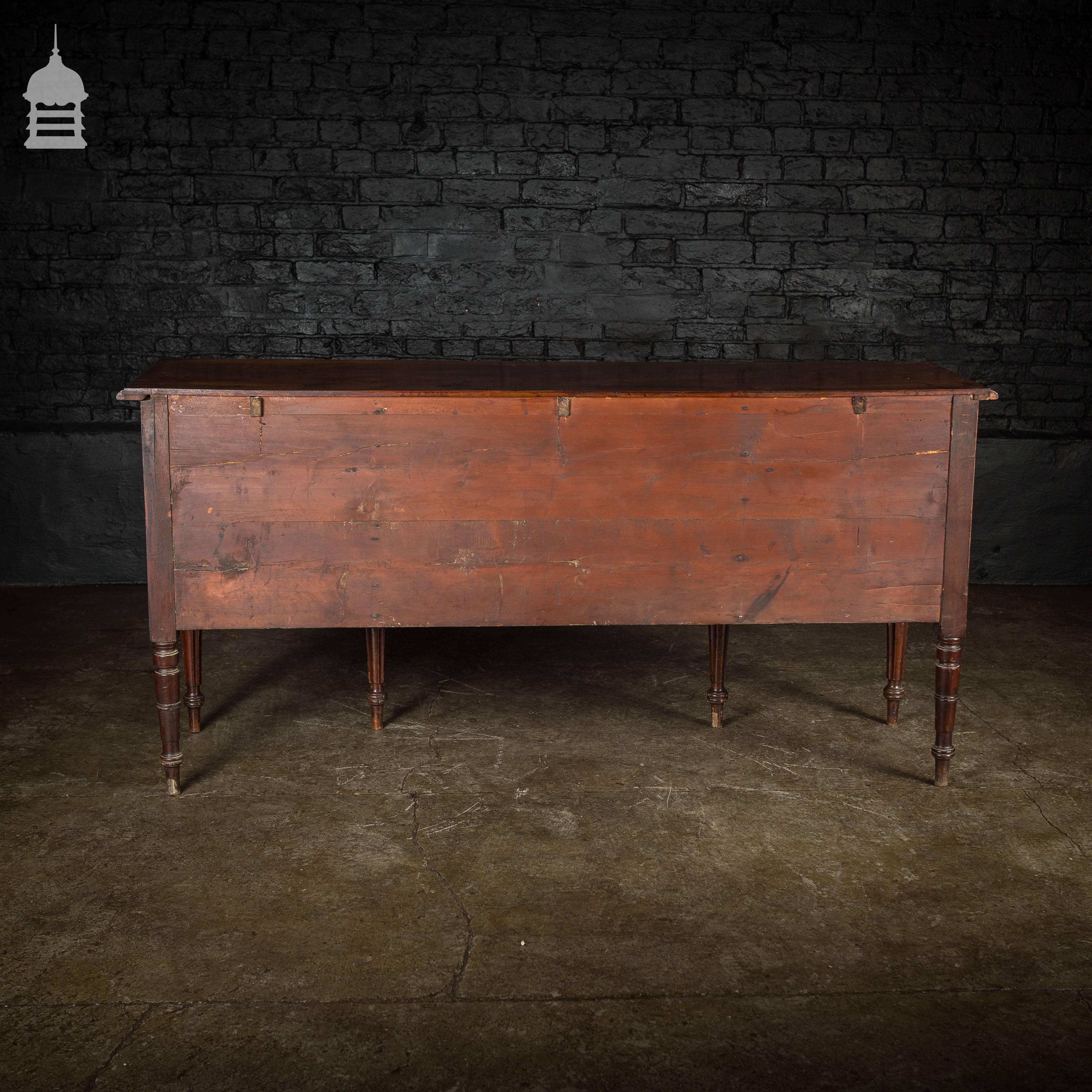Regency Mahogany Sideboard with Tapering Fluted Legs For Sale 7