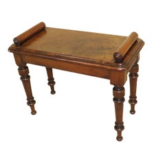 Regency Mahogany Small Window Seat Hall Bench