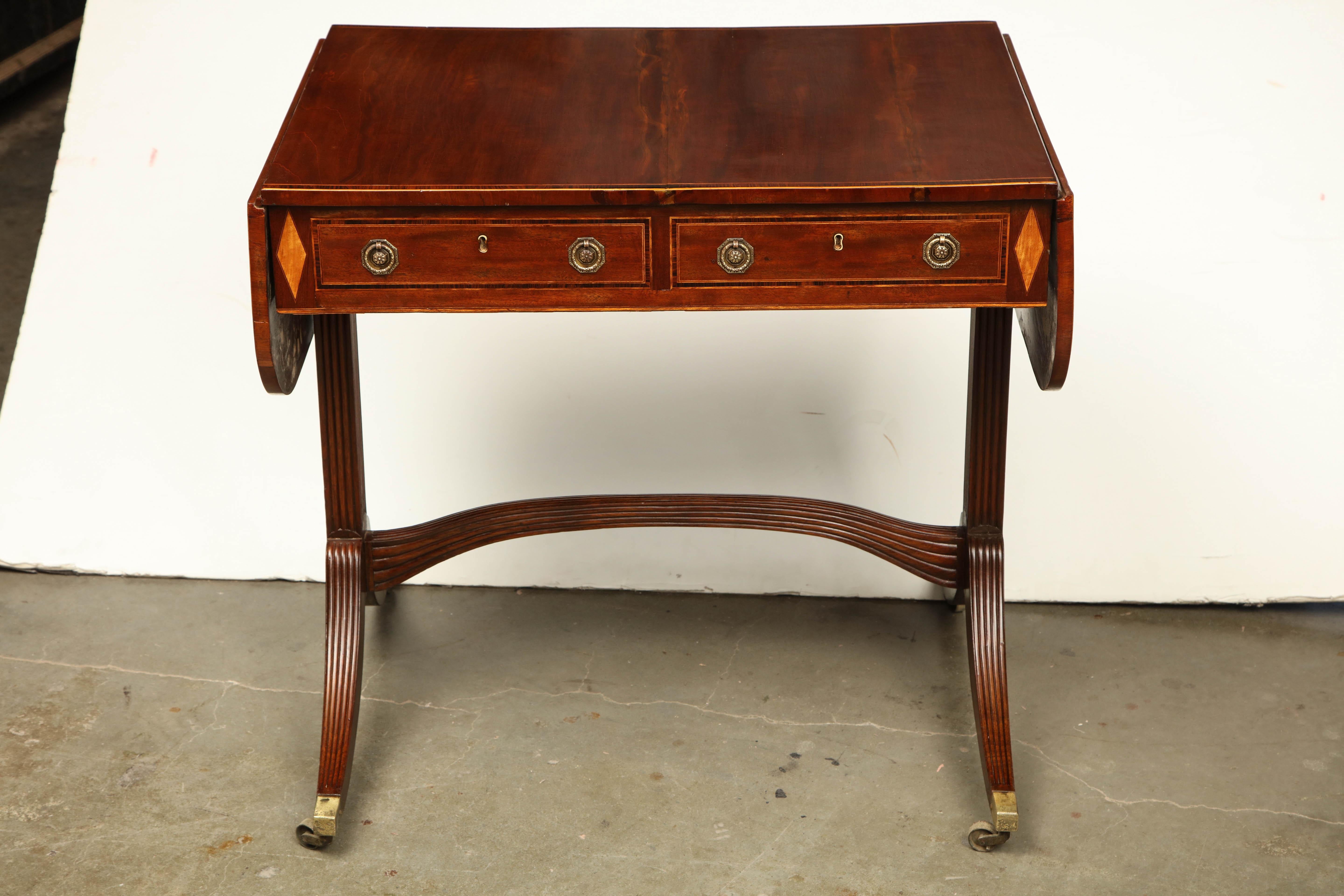 Regency Mahogany Sofa Table For Sale 4