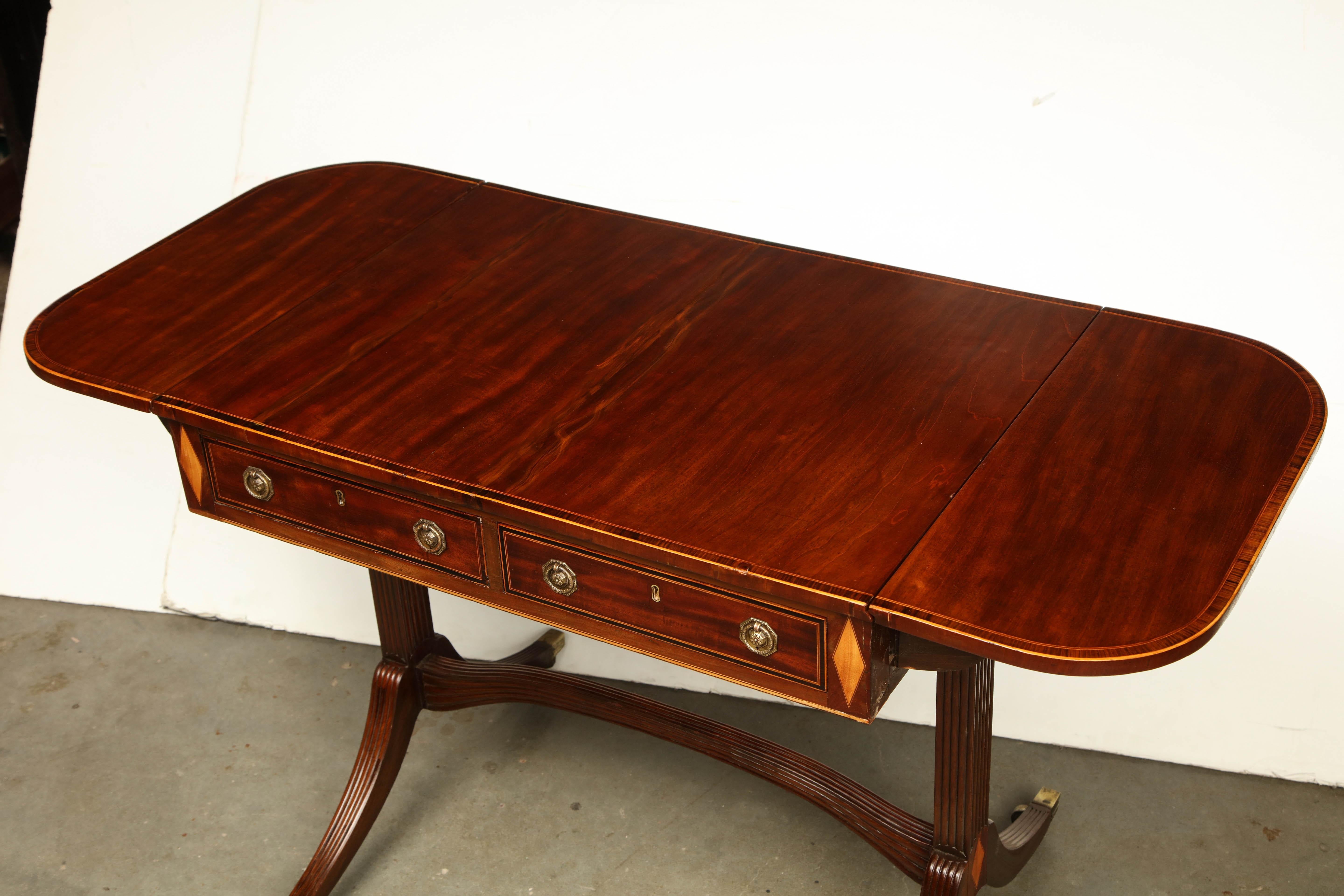 Regency Mahogany Sofa Table For Sale 5