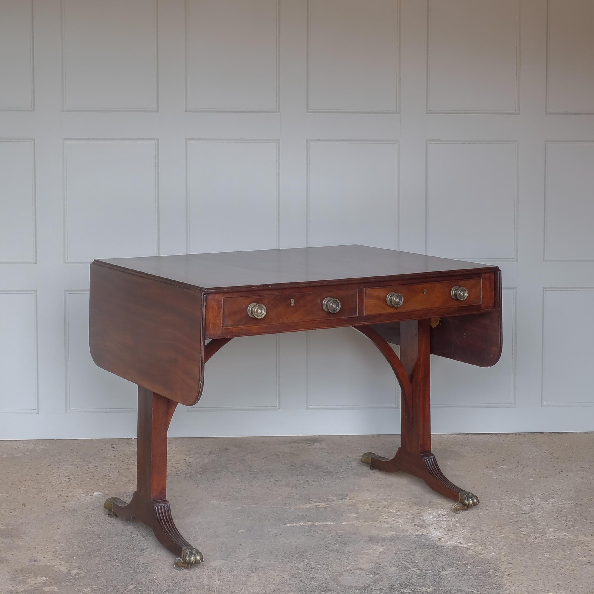 Regency Mahogany Sofa Table In Good Condition For Sale In Kettering, GB