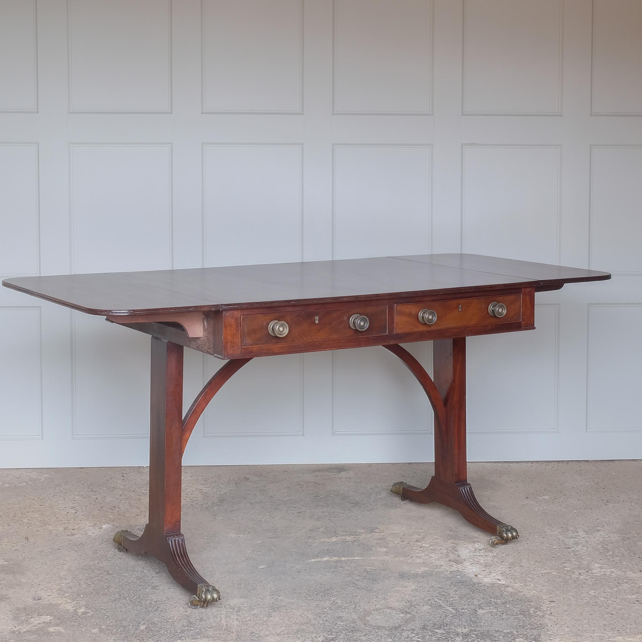 19th Century Regency Mahogany Sofa Table For Sale