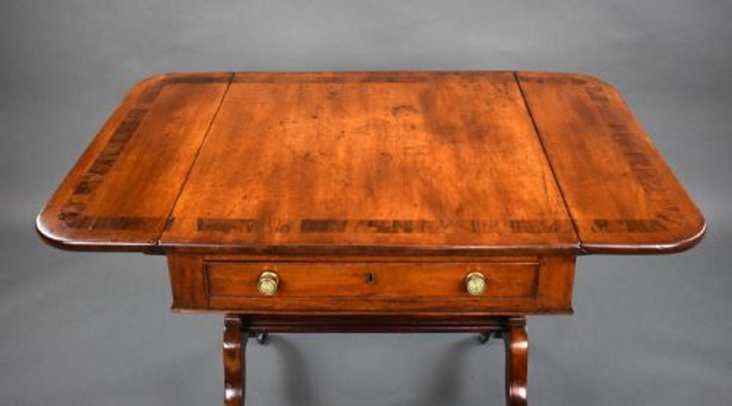 Regency Mahogany Sofa Table For Sale 1