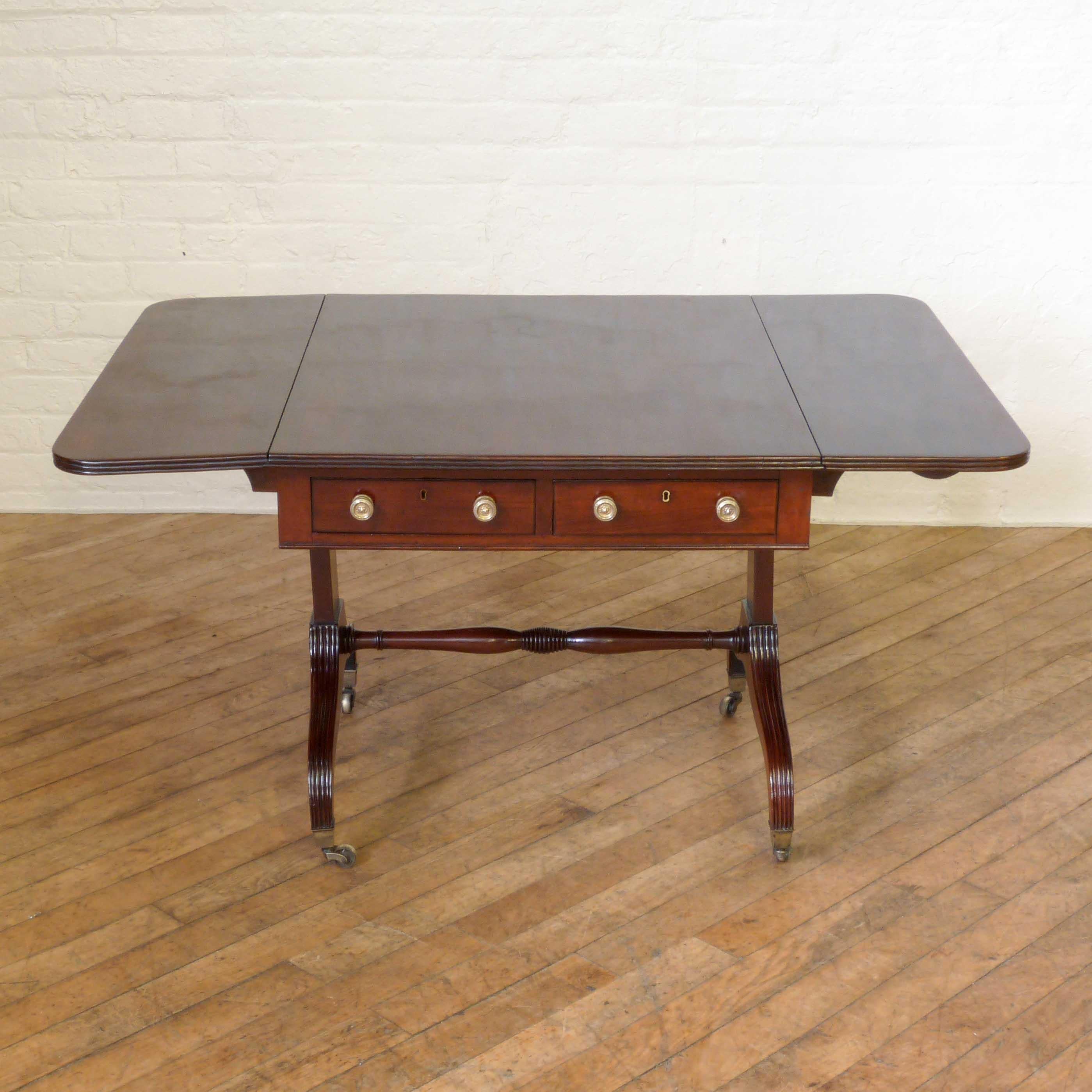Early 19th Century Regency Mahogany Sofa Table For Sale