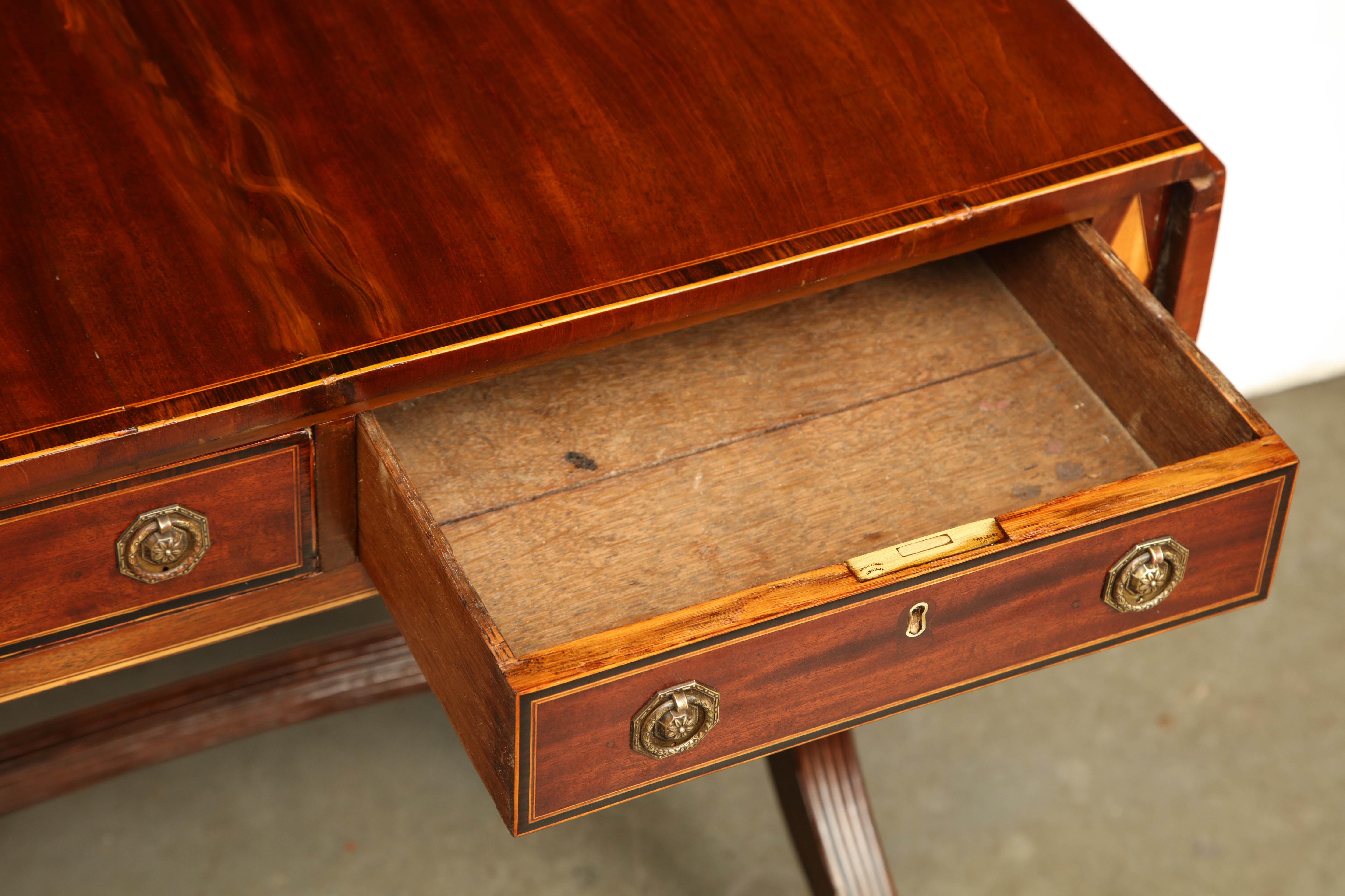 Regency Mahogany Sofa Table For Sale 3