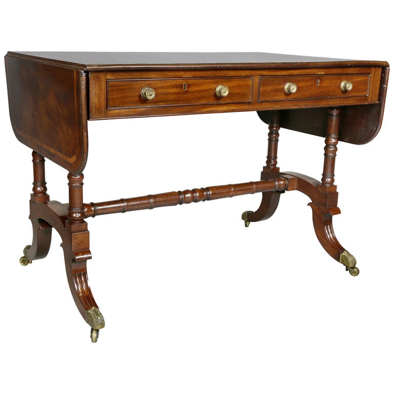 Regency Mahogany Sofa Table For Sale at 1stdibs