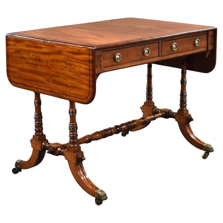 Regency Mahogany Sofa Table For Sale at 1stDibs
