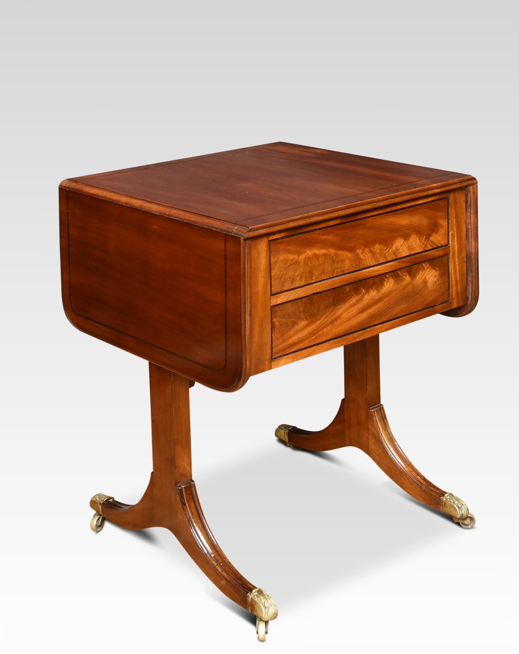 Regency Mahogany Sofa Table of Small Proportions For Sale 2