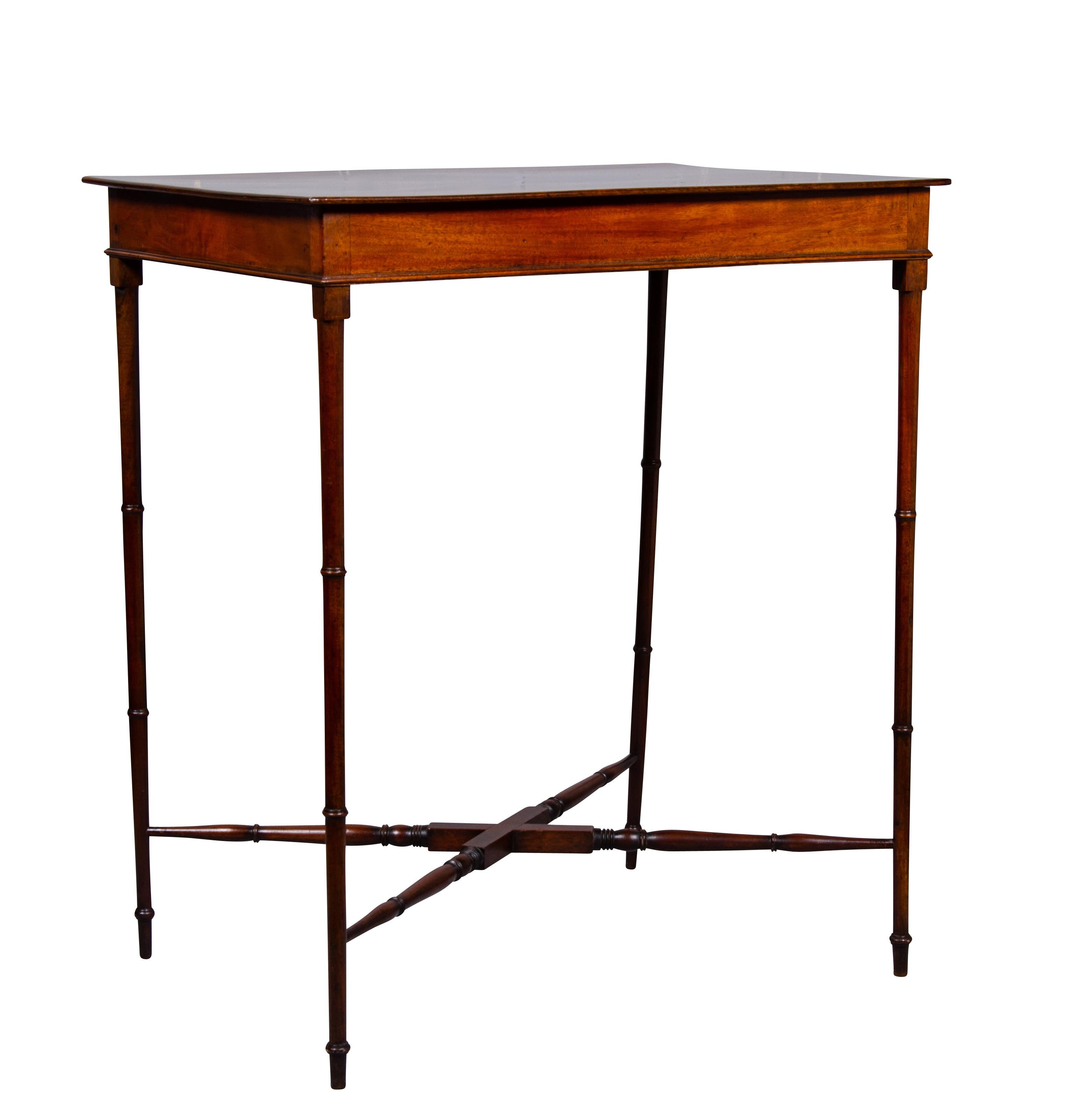 Regency Mahogany Spider Leg Table In Good Condition For Sale In Essex, MA