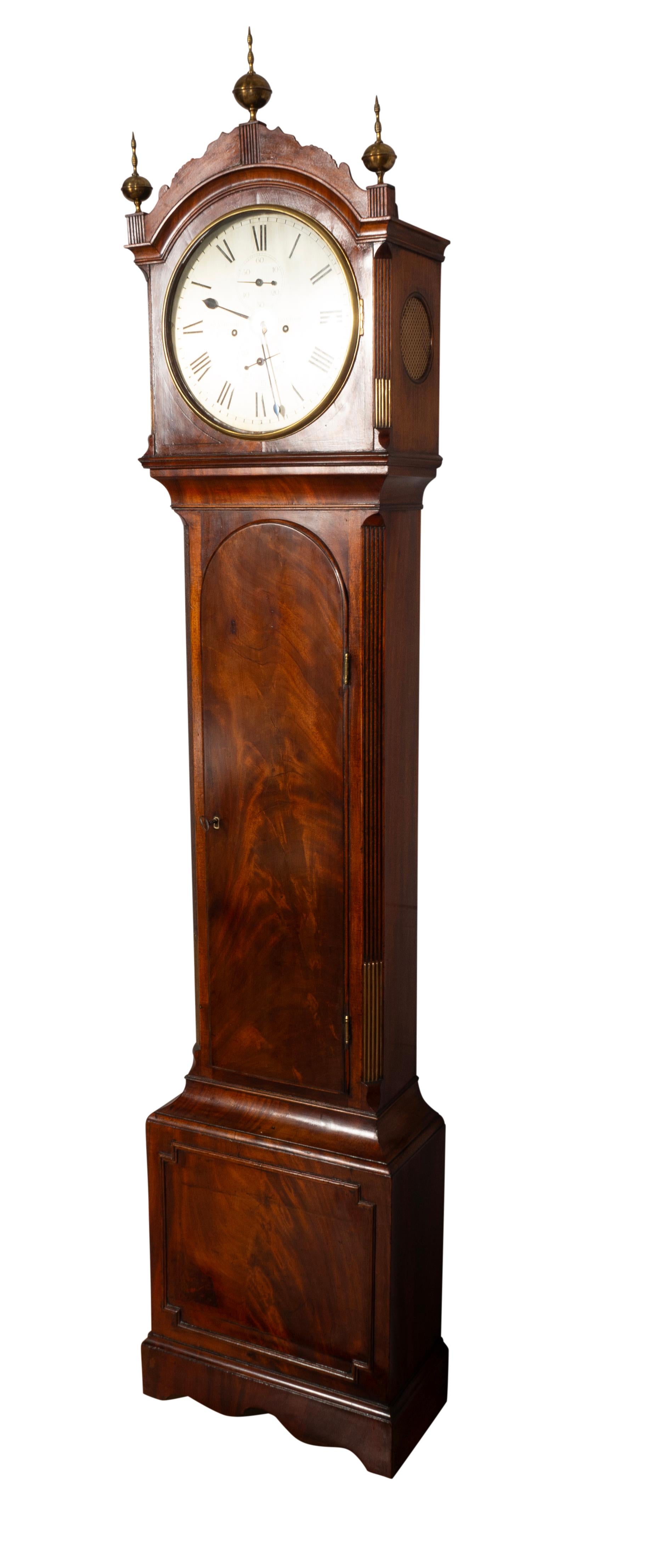 Reloj de caja alta de caoba de la Regencia Por W. Ashford, Londres en venta 8