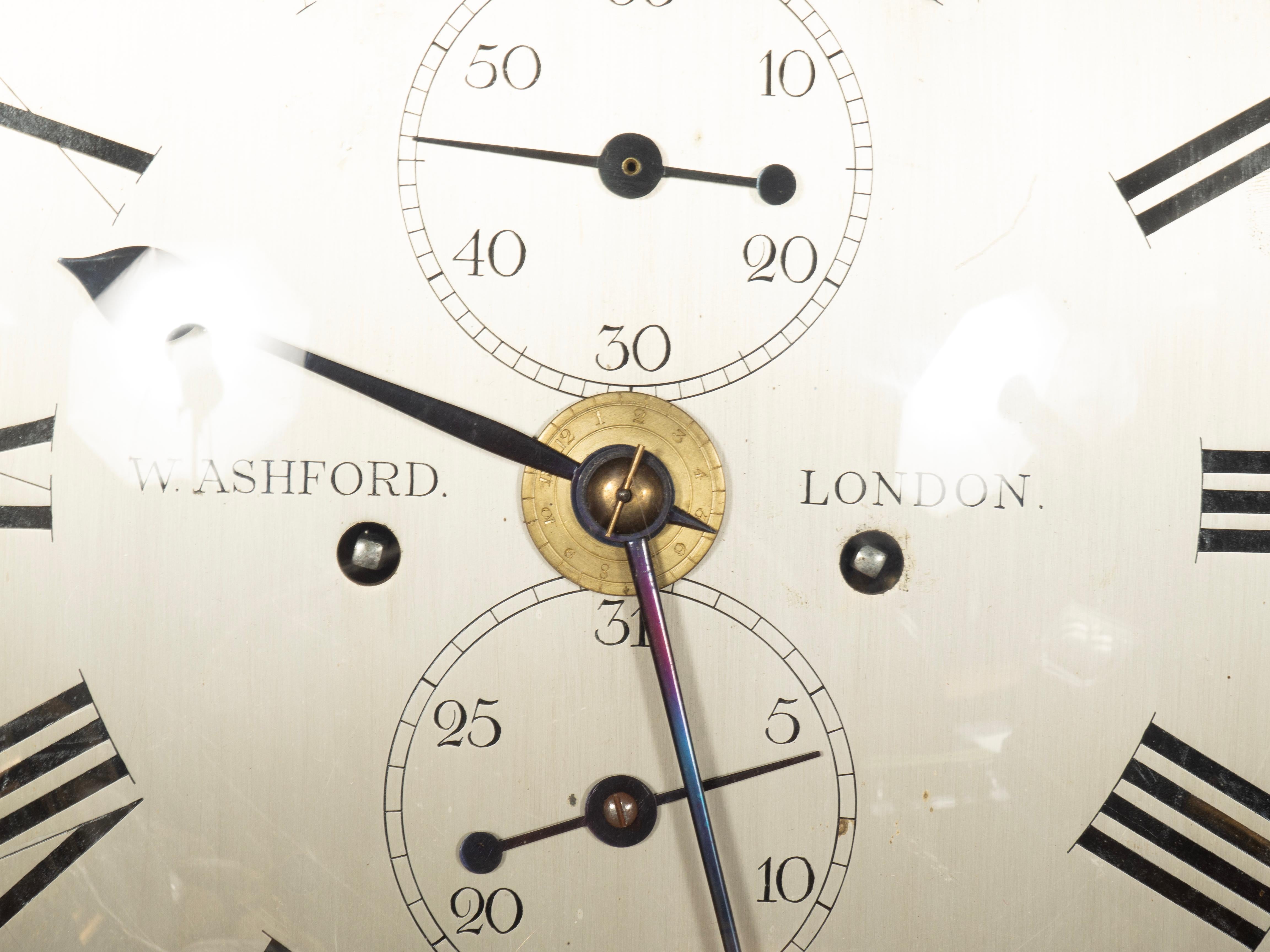 Reloj de caja alta de caoba de la Regencia Por W. Ashford, Londres principios del siglo XIX en venta