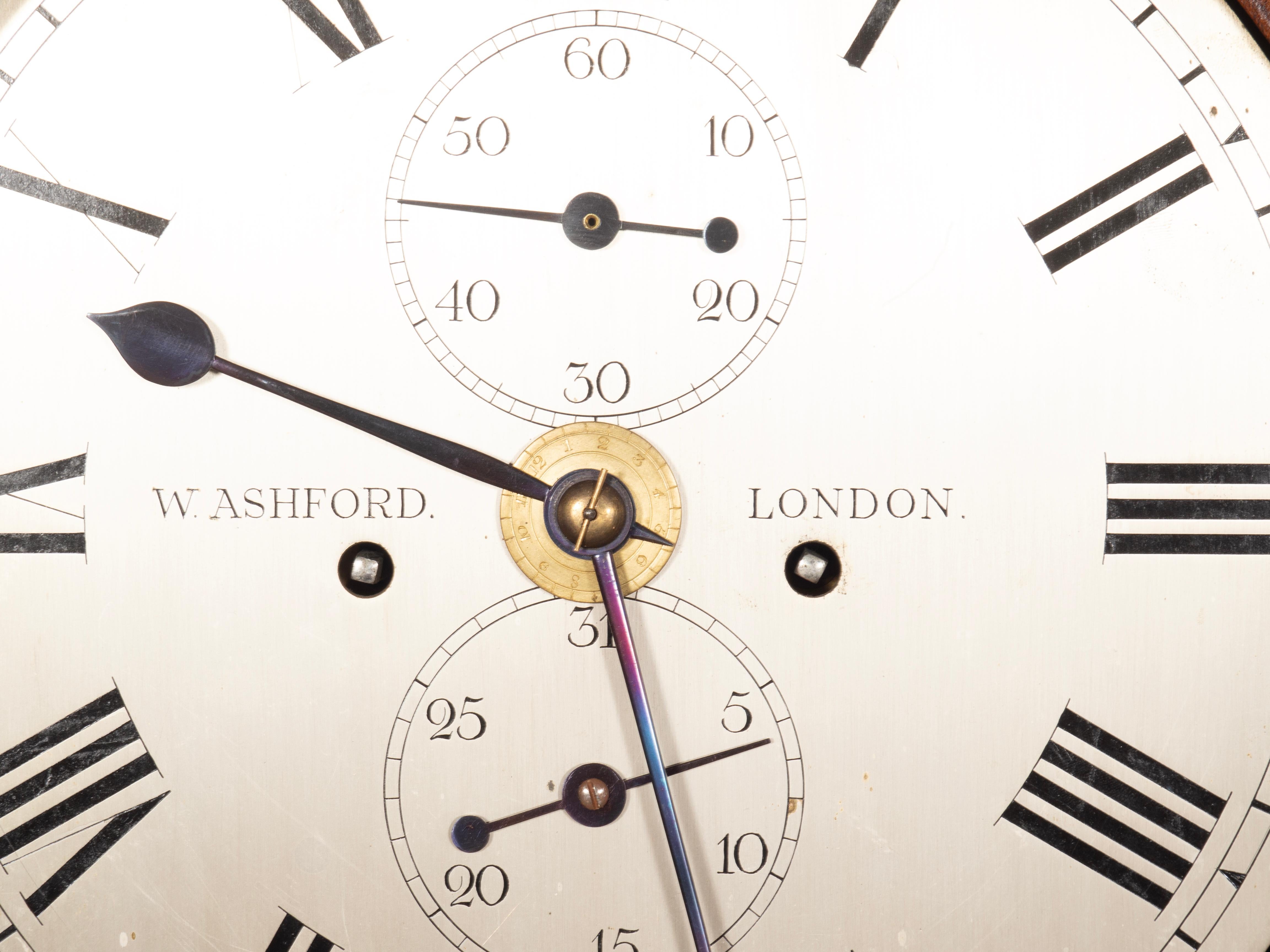 Reloj de caja alta de caoba de la Regencia Por W. Ashford, Londres en venta 1