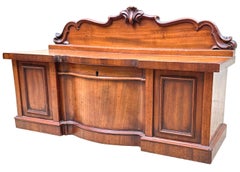 Credenza Regency in mogano per tè in miniatura a serpentina